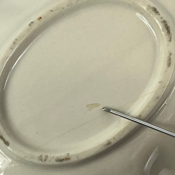 Gold Ceramic Trinket Dish Hand Painted 5" Classic Vintage Lux Style Home Decor - Picture 14 of 14